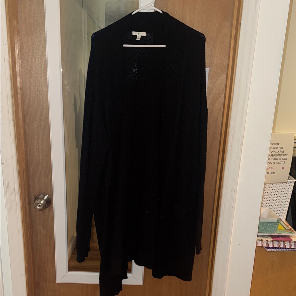BP Classic Black Open Cardigan